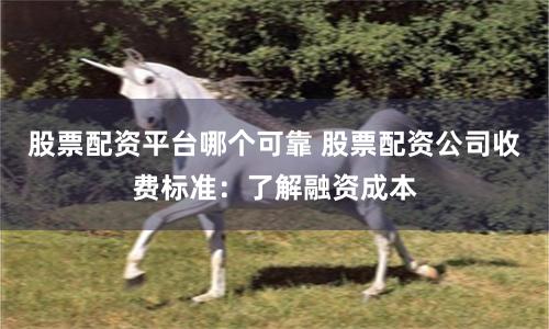 股票配资平台哪个可靠 股票配资公司收费标准：了解融资成本